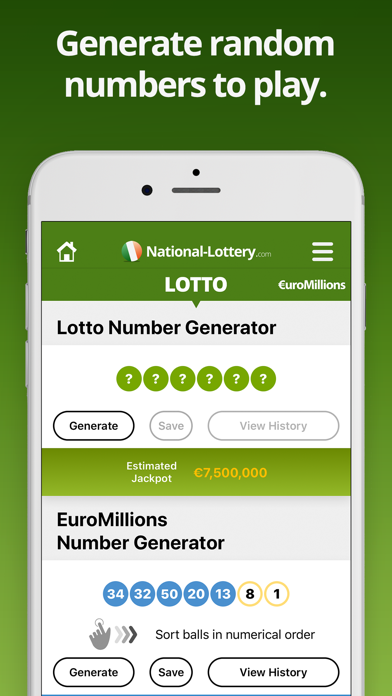 Irish Lottery Results Screenshot