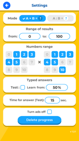 Times Tables Multiplication IQ screenshot