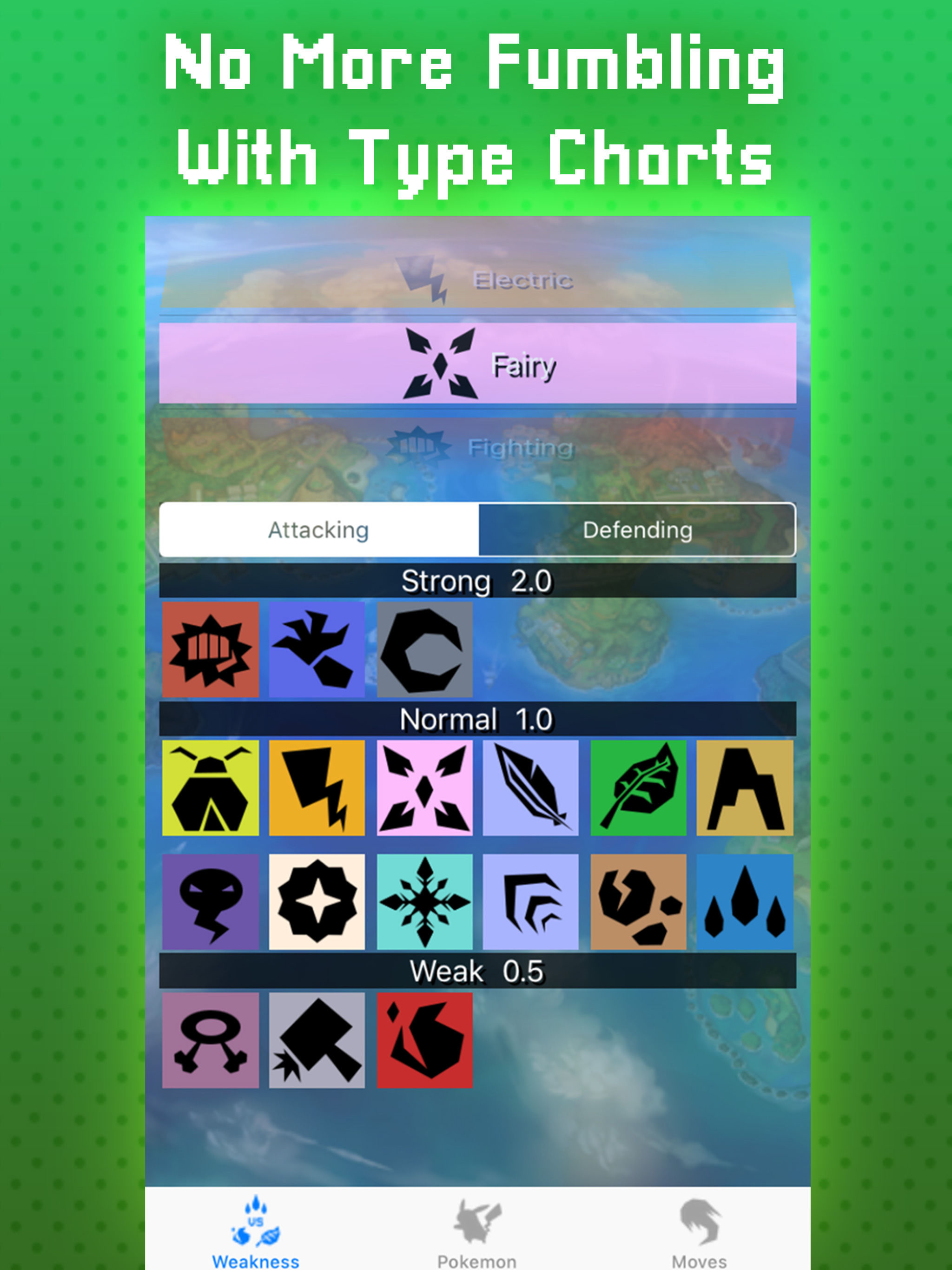 Poke Battle: Type Weakness App