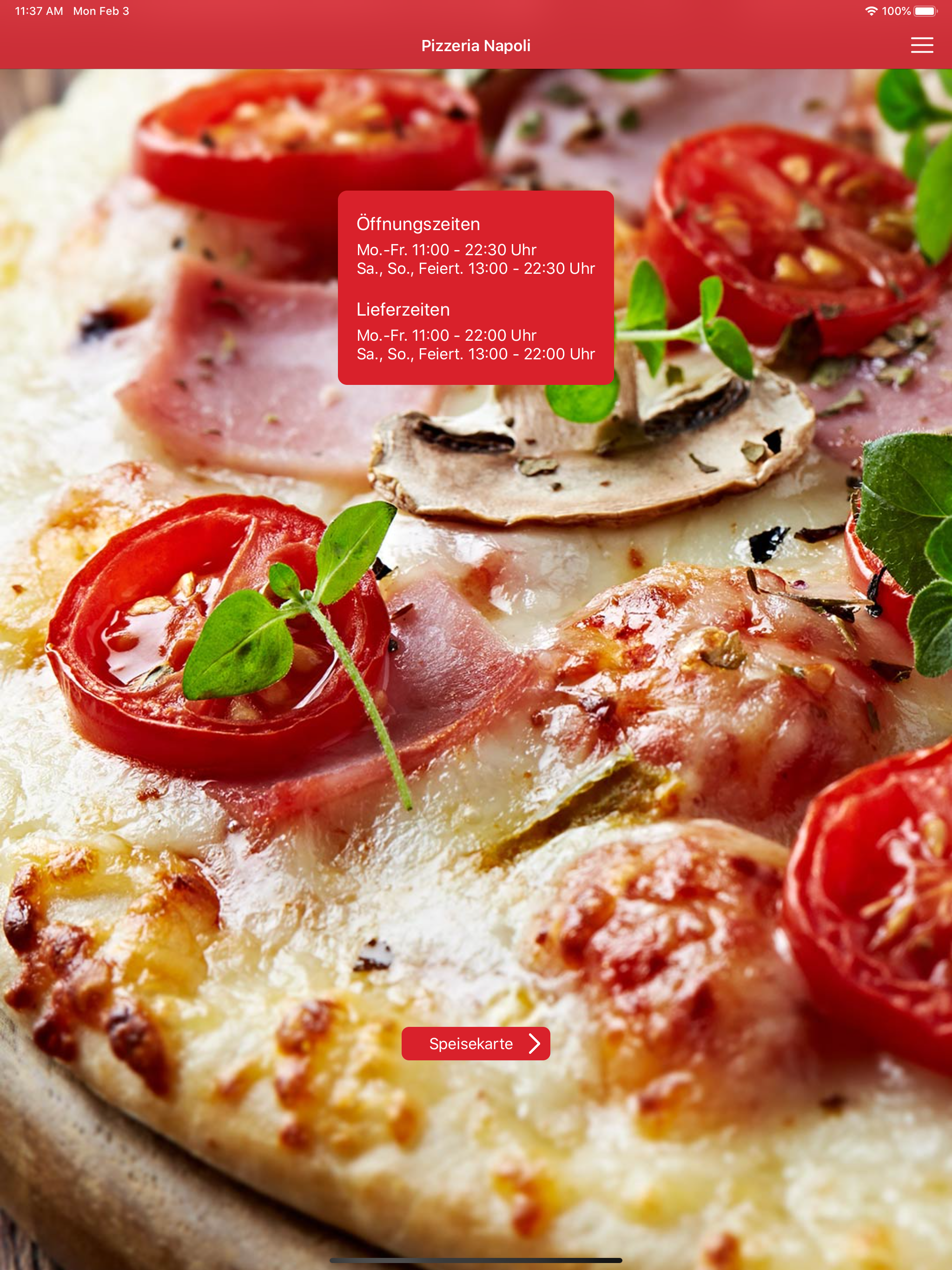 Pizzeria Napoli Lage