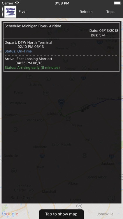 Indian Trails Bus Tracker