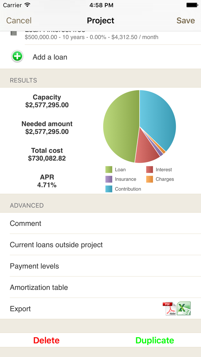 iLoan credit simulator