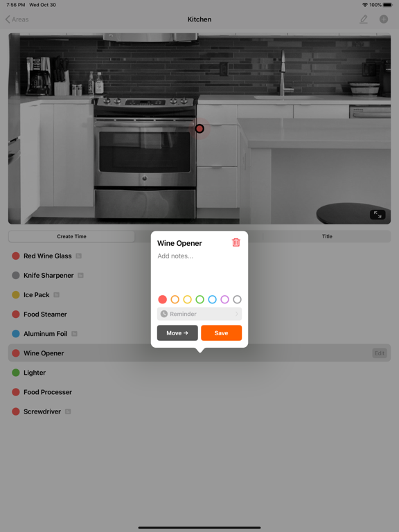 Where - your stuff organized iPad screenshot 4 - Lifestyle app