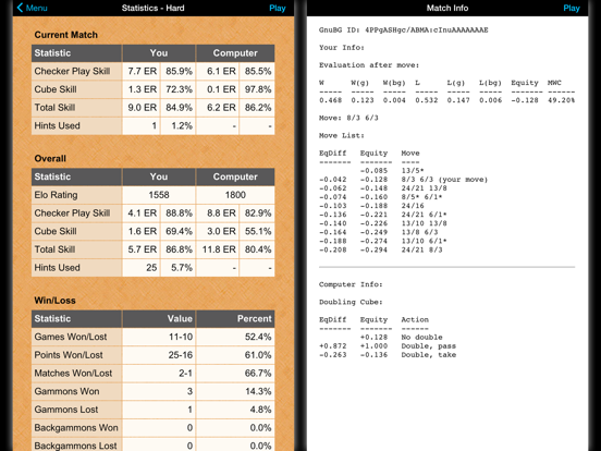 Backgammon NJ HD iPad app afbeelding 4