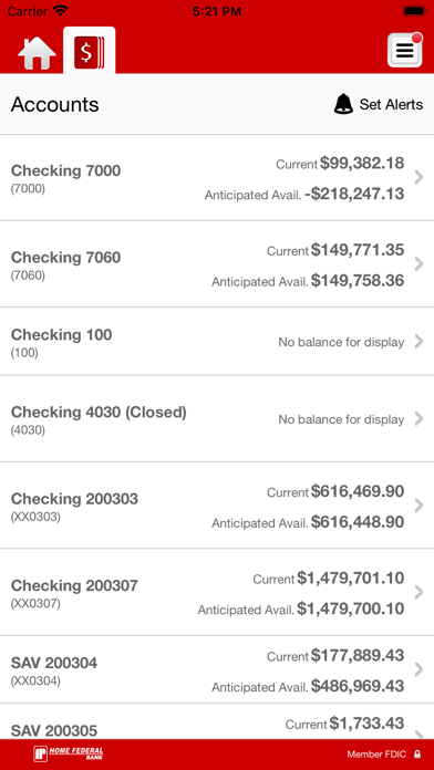 Home Federal Bank NE Business Screenshot