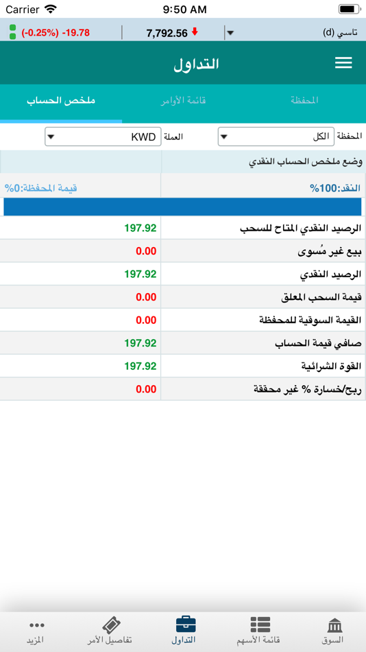 #5. Awsat Trader (GTN) (iOS) 由: KUWAIT AND MIDDLE EAST FINANCIAL INVESTMENT CO.