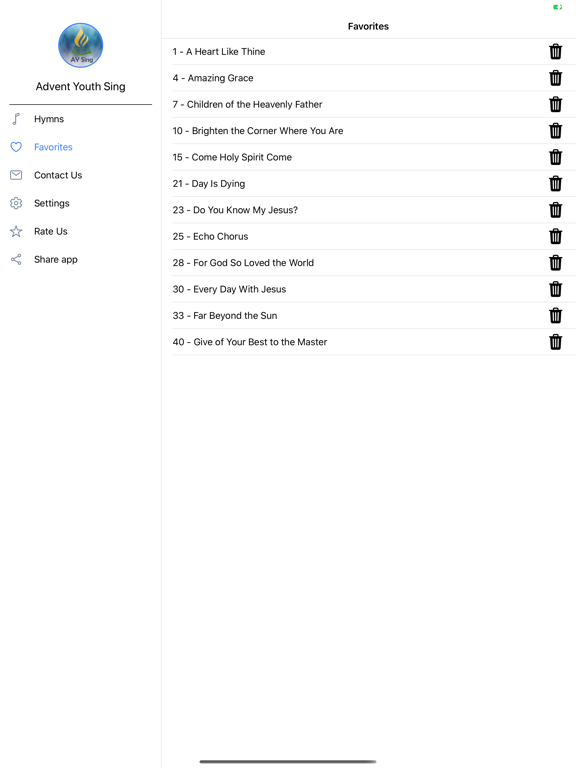 Advent Youth Sing Hymns iPad screenshot 4 - Book app
