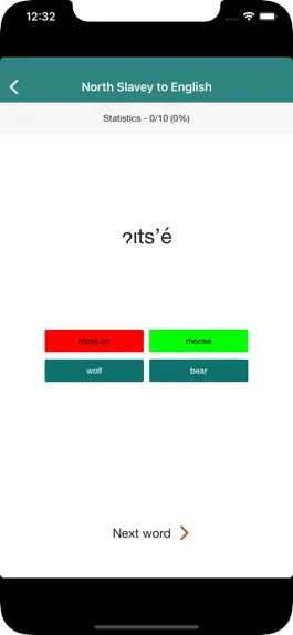 Game screenshot North Slavey Vocab Builder hack