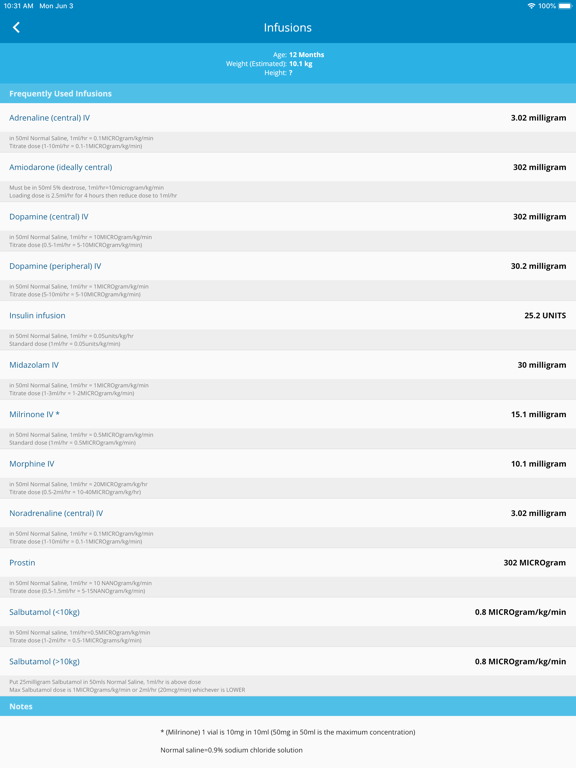 Screenshot #5 for Paediatric Emergency Tools