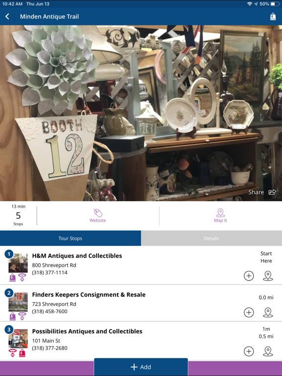 Visit Webster Parish! iPad screenshot 6 - Travel app