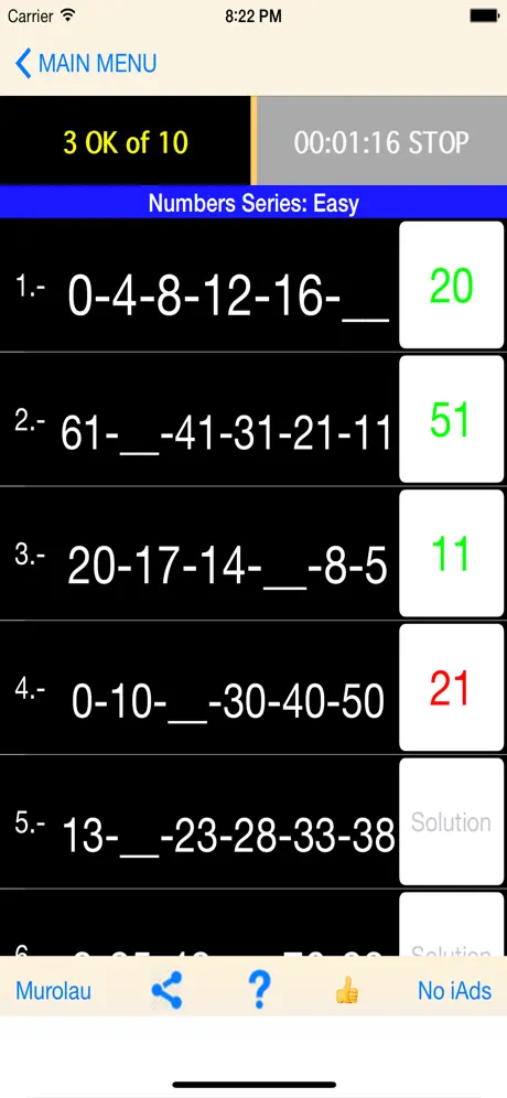 Missing Numbers Minds