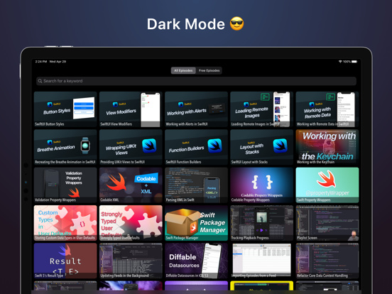 NSScreencast: Learn Swift iPad screenshot 4 - Education app