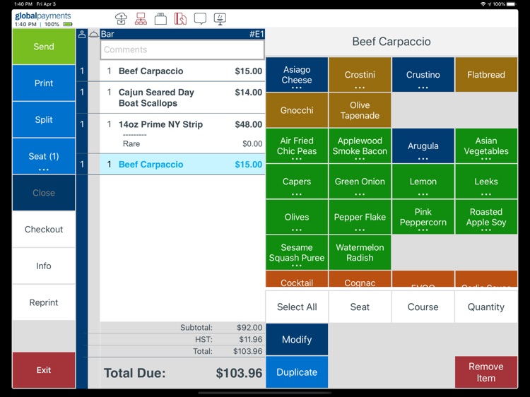 Global Payments Restaurant screenshot-3