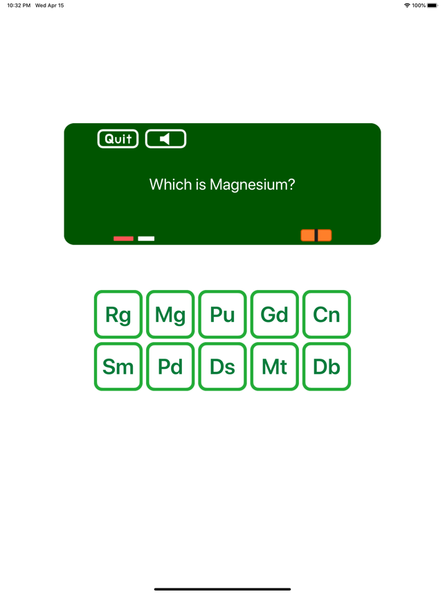 ‎Chemical Elements Quiz Screenshot
