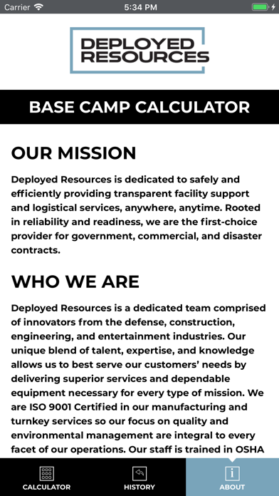 Base Camp Calculator screenshot
