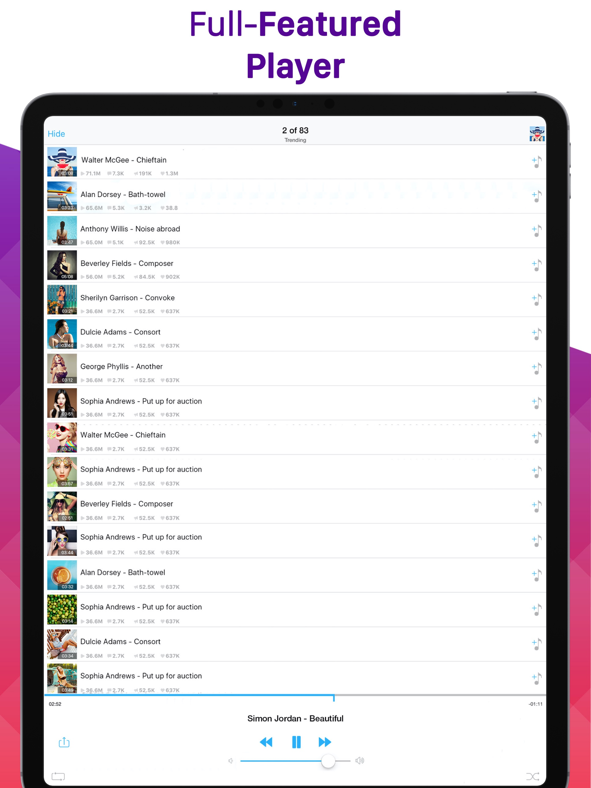 Multi Music Player - listen screenshot 8