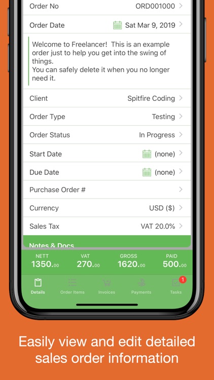 Freelancer - Orders to Invoice
