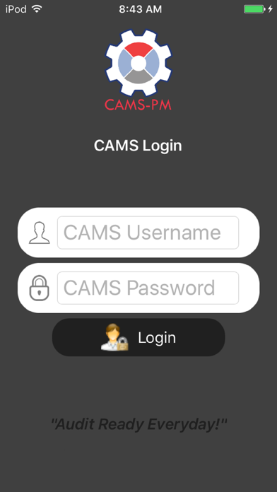 CAMS Preventive Maintenance Screenshot
