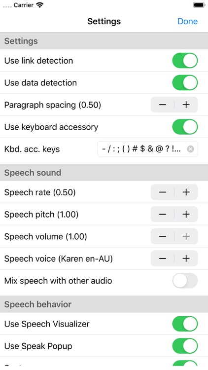 TelepaText - editor, speech