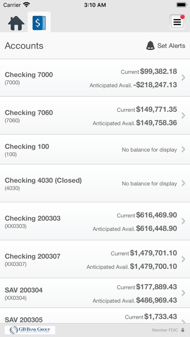 GB Bank Group Business Screenshot