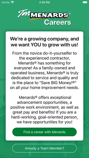 Menards® Careers screenshot 1