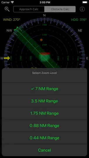 Captura de pantalla de Offshore Safe Approach Calc en iPhone 5