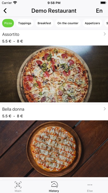 All Menus: digital menus