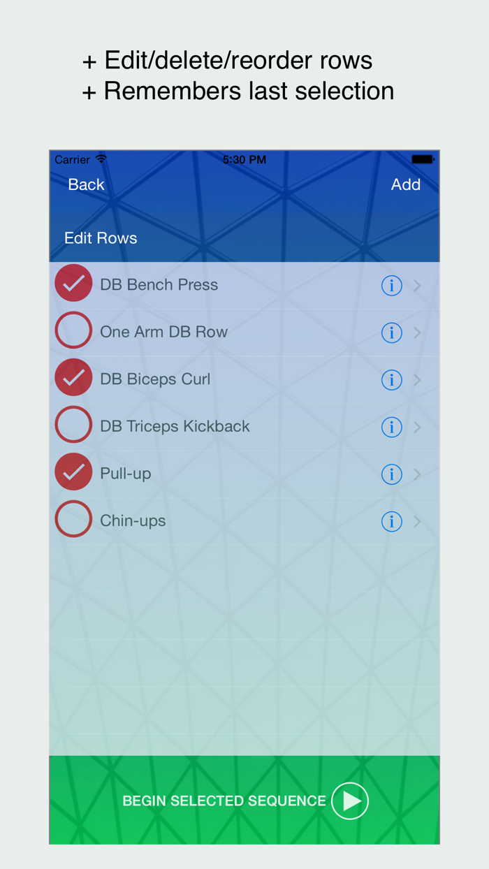 WorkoutTracker - Custom Log