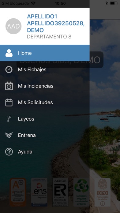 Gestión Horaria Screenshot