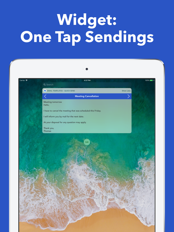 Email Templates iPad captures décran