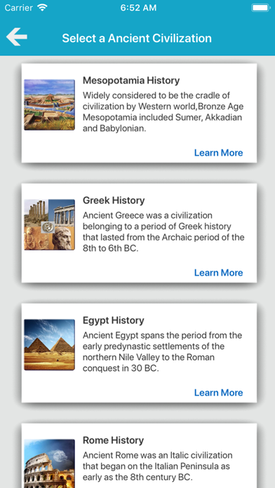 Ancient History Quiz Screenshot