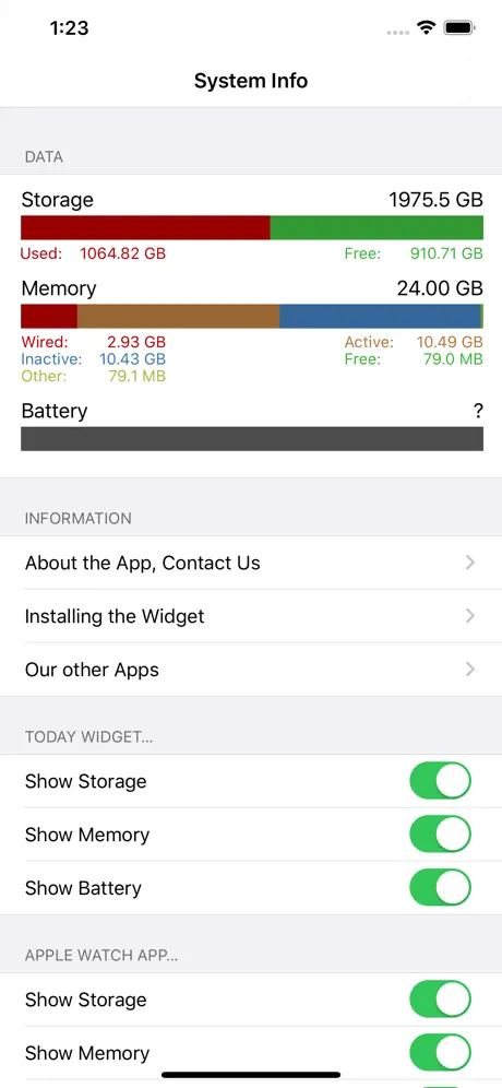 Sys Info Widget