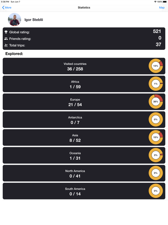 Scratch My Map iPad screenshot 4 - Travel app