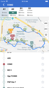NUS NextBus (discontinued) screenshot