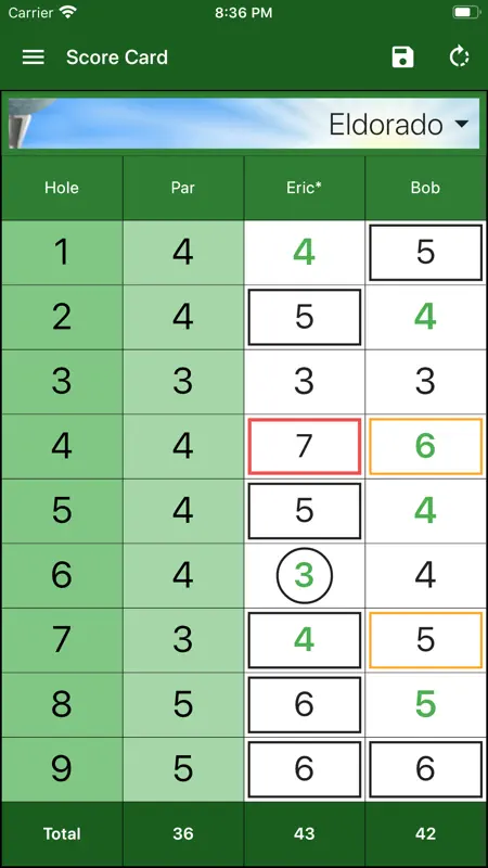 EasyScore Golf Scorecard screenshot 7 of 10