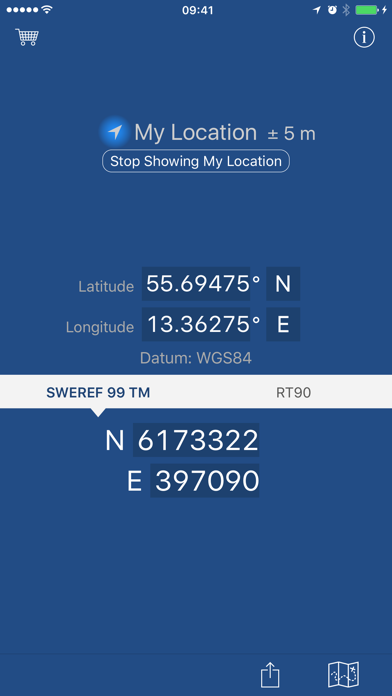 Swedish Coordinates Screenshot