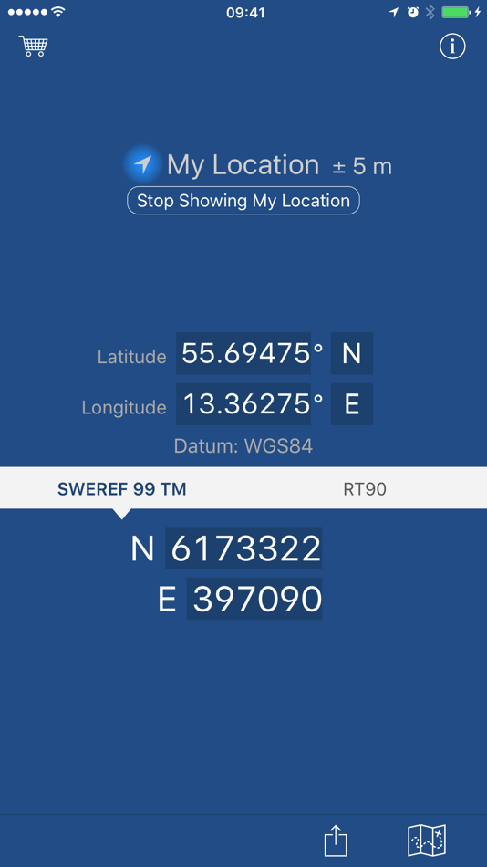 #2. Swedish Coordinates (iOS) Podle: Viatact AB