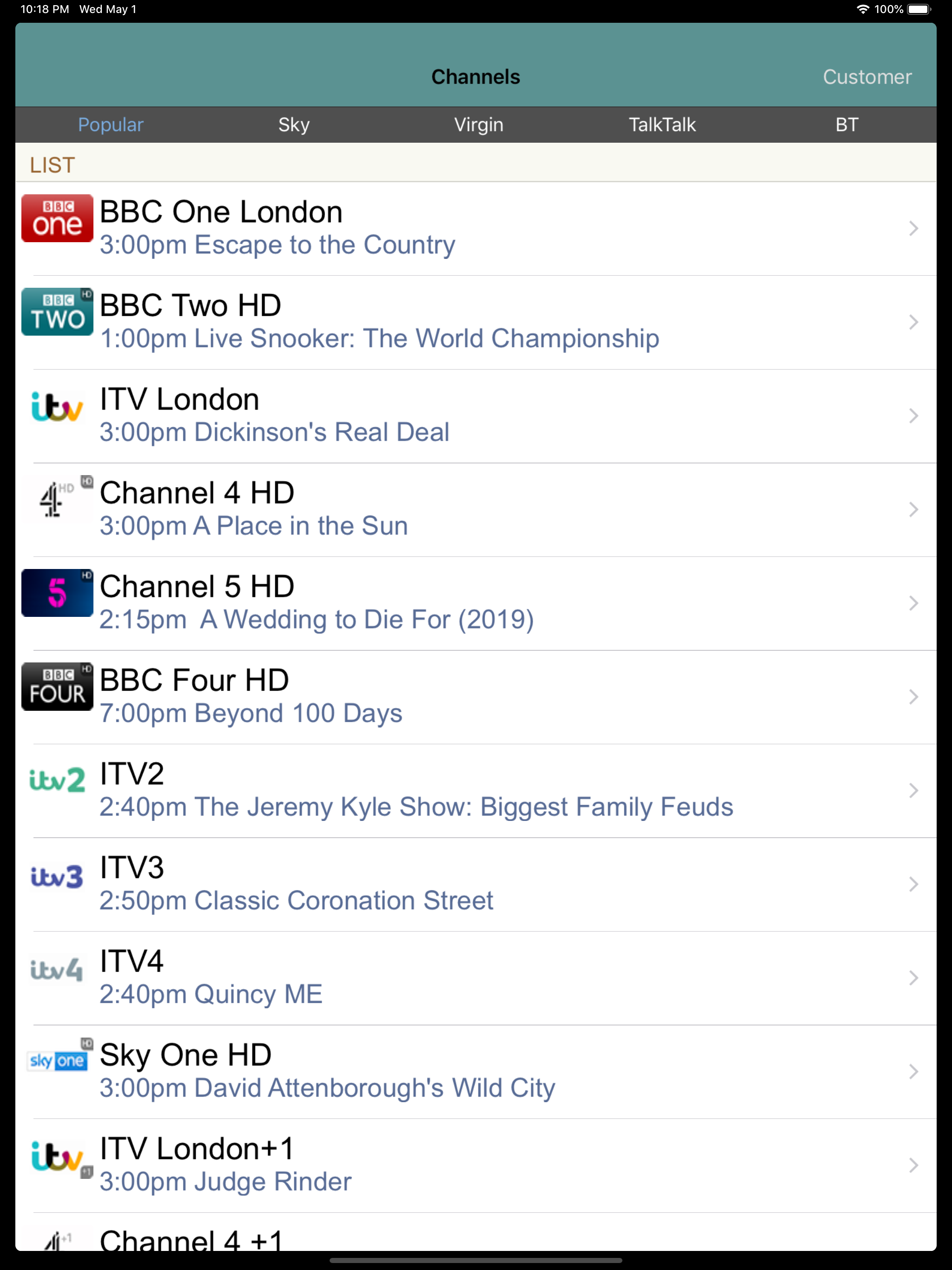 United Kingdom TV Guide