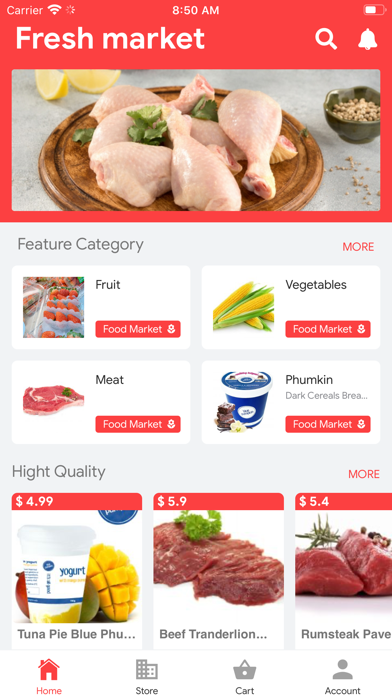 Screenshot #1 pour Fresh Market App