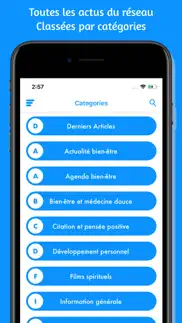 néo-bienêtre : actu du réseau iphone screenshot 2