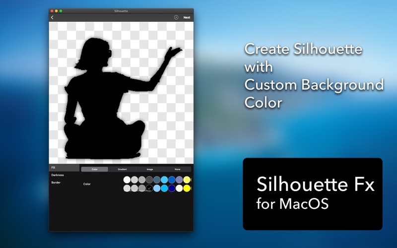 silhouette photo effect iphone screenshot 1