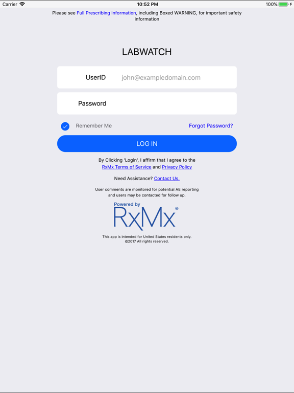 LabWatch iPad screenshot 1 - Medical app