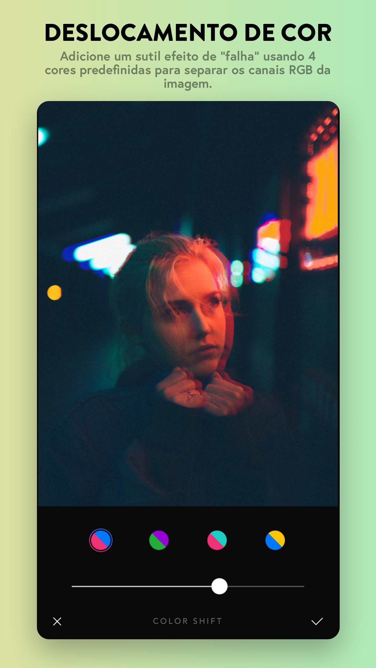 Screenshot do app Afterlight — Editor de Fotos