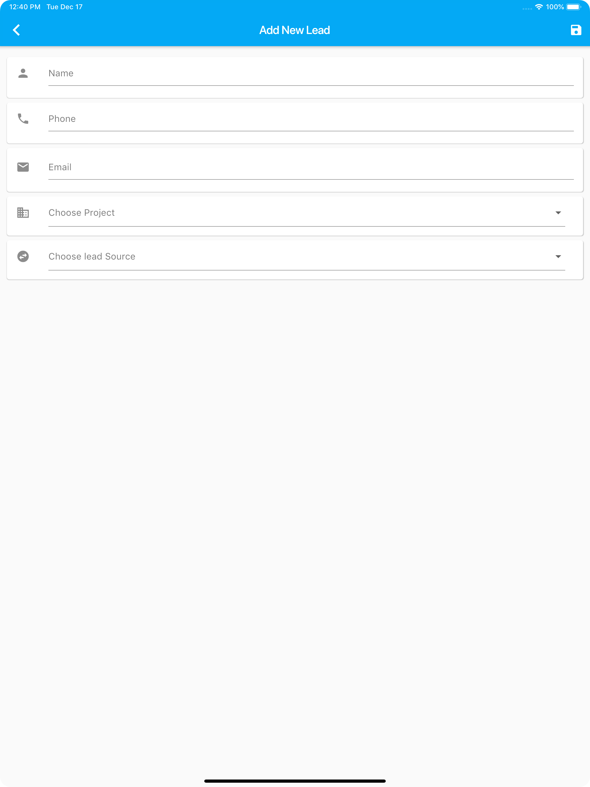 Gap Cloud - Sales App