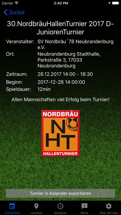 How to cancel & delete Nordbräu Hallen Turnier from iphone & ipad 1