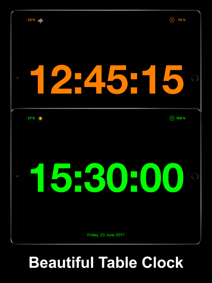 Table Clock with weather