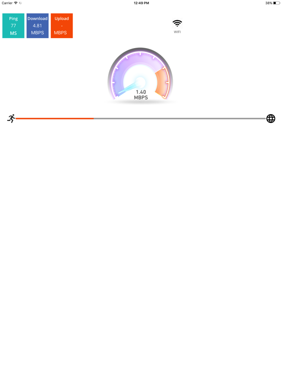 Internet Connection Speed Test iPad screenshot