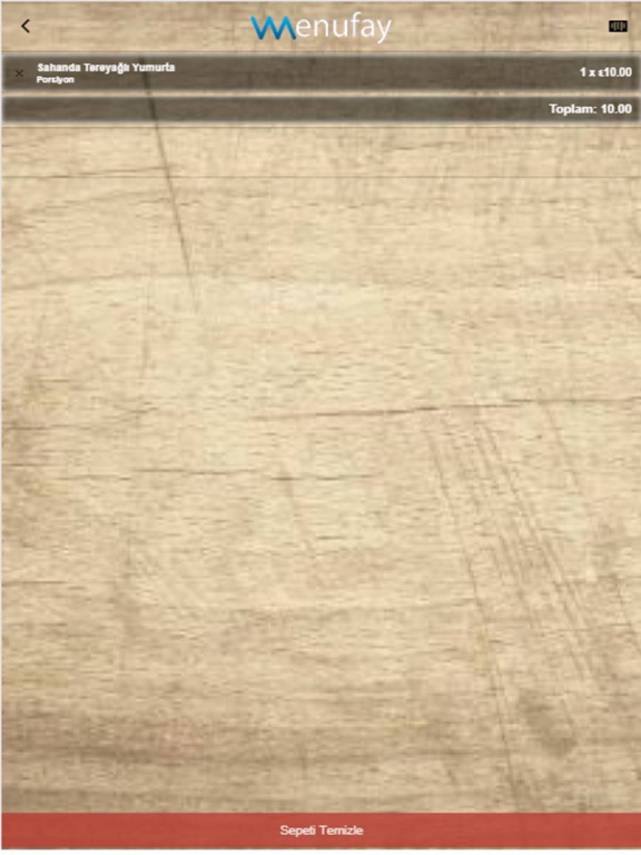 Menufay Menu iPad screenshot