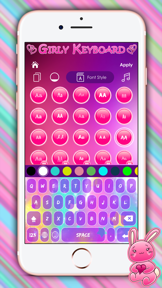 Cute Girly Keyboard Themes screenshot