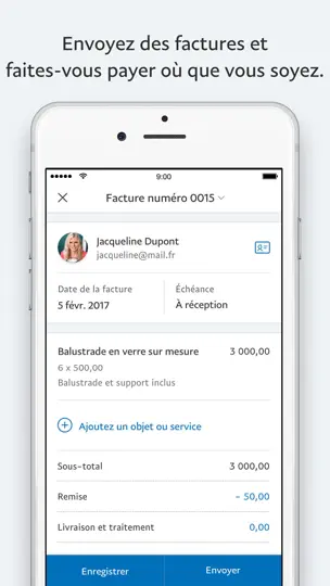 Capture d'écran de PayPal Business sur iPhone 2